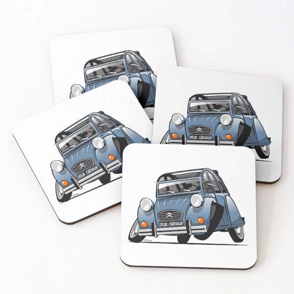 Item preview, 2CV caricature blue designed and sold by car2oonz.