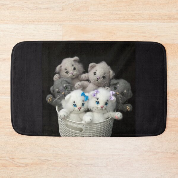 Item preview, Toy cats on black background designed and sold by olena2552.