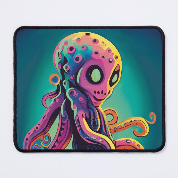Item preview, Cute Sassy Purple Alien Tentacles Standing Octopus Sea Creature designed and sold by AizyAlien.