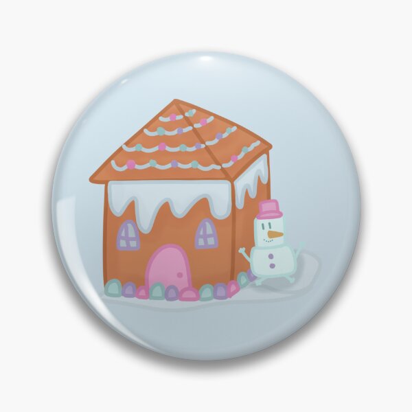 Item preview, Gingerbread House with Snowman designed and sold by ArtsyDonut.