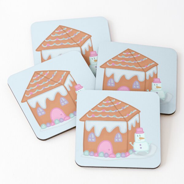 Item preview, Gingerbread House with Snowman designed and sold by ArtsyDonut.