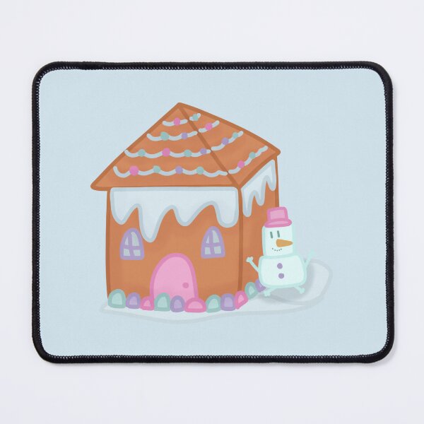 Item preview, Gingerbread House with Snowman designed and sold by ArtsyDonut.