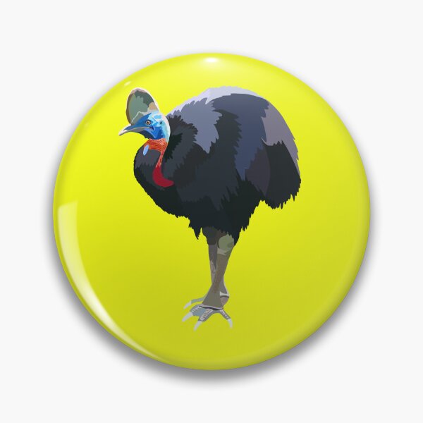 Item preview, C is for Cassowary, Cassowary Artwork – Powerful Flightless Bird Illustration and Tropical Rainforest Wildlife Design designed and sold by PrettylittlepastelUk.