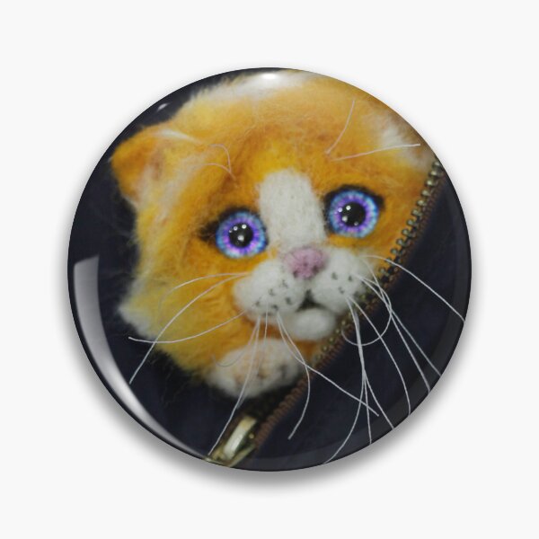 Item preview, Cute red blue eyed brooch cat  designed and sold by olena2552.