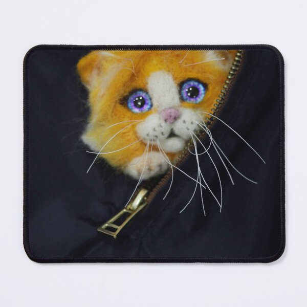 Item preview, Cute red blue eyed brooch cat designed and sold by olena2552.