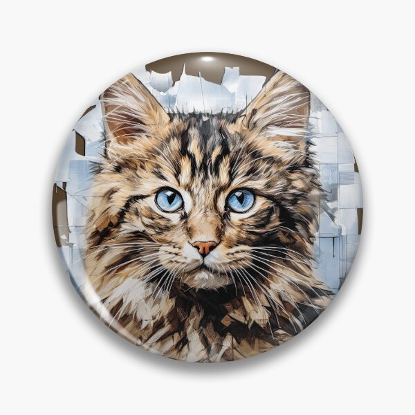 Item preview, The cat with blue eyes on the wall designed and sold by MagicColorPrint.