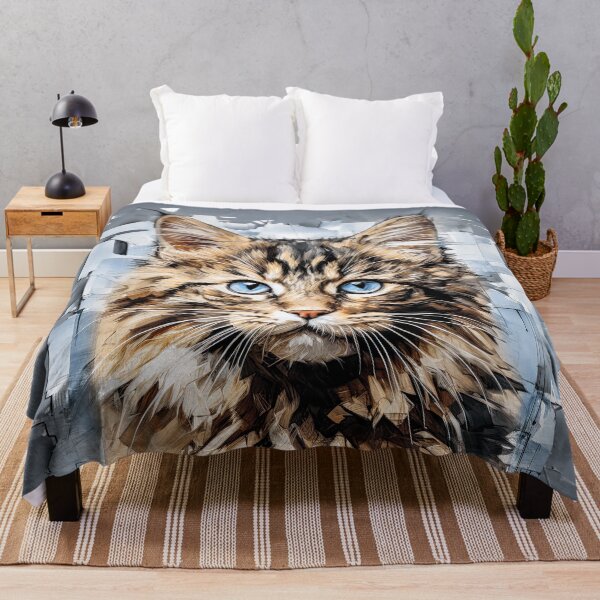 Item preview, The cat with blue eyes on the wall designed and sold by MagicColorPrint.