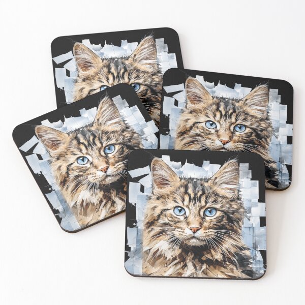 Item preview, The cat with blue eyes on the wall designed and sold by MagicColorPrint.