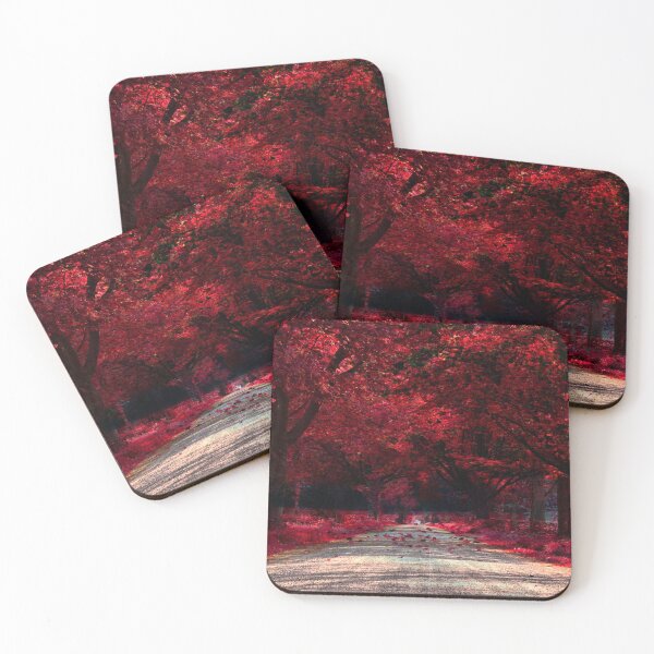 Item preview, Beautiful path with red trees and leaves designed and sold by Nunaprettyshop.