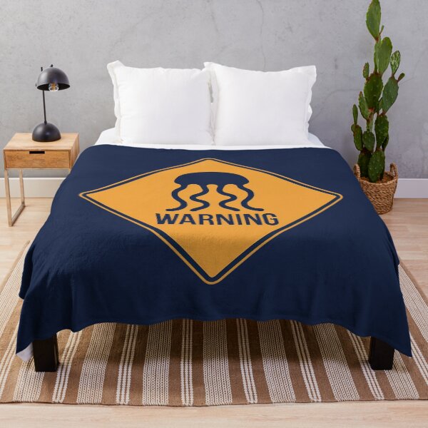 Item preview, Jellyfish Warning Sign designed and sold by FlexYourMind.