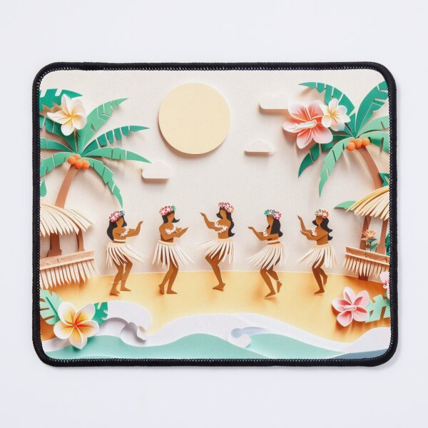 Item preview, Paper Art Hawaiian Dancers designed and sold by organicgal.