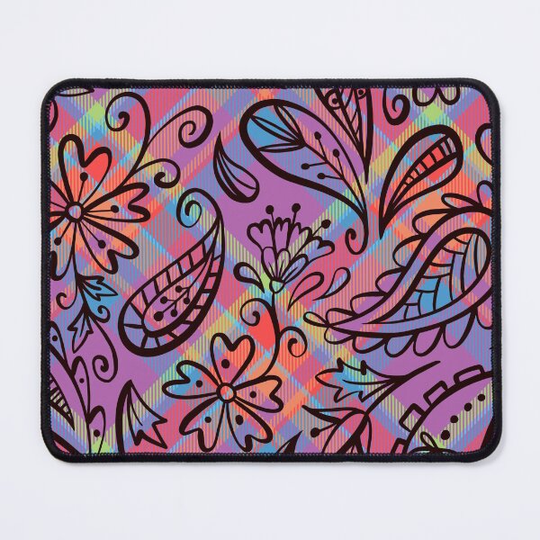 Item preview, Patrón sin costuras de flores a cuadros - Flores coloridas en un diseño repetitivo designed and sold by OrangeMG.