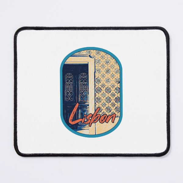 Item preview, Lisbon Elegance: Door and Tiles Illustration designed and sold by Lemomo-artworks.