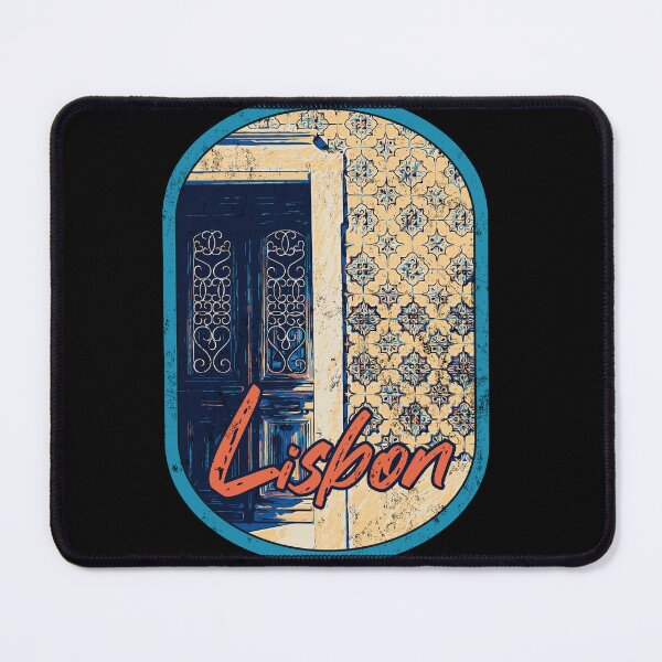 Item preview, Lisbon Elegance: Door and Tiles Illustration designed and sold by Lemomo-artworks.