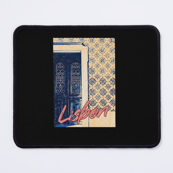 Item preview, Lisbon Elegance: Door and Tiles Illustration designed and sold by Lemomo-artworks.