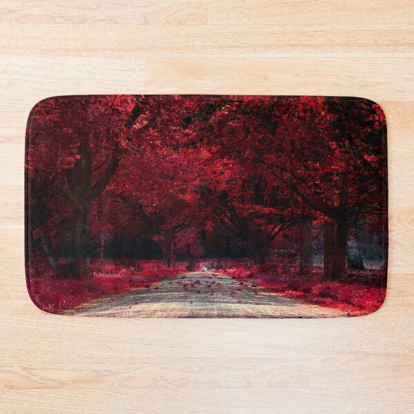Item preview, Beautiful path with red trees and leaves designed and sold by Nunaprettyshop.