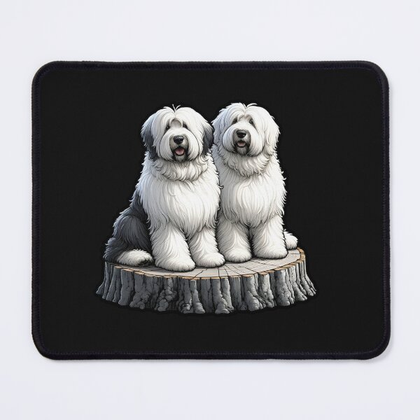 Item preview, Old English Sheepdogs on Tree Stump designed and sold by Mekone.