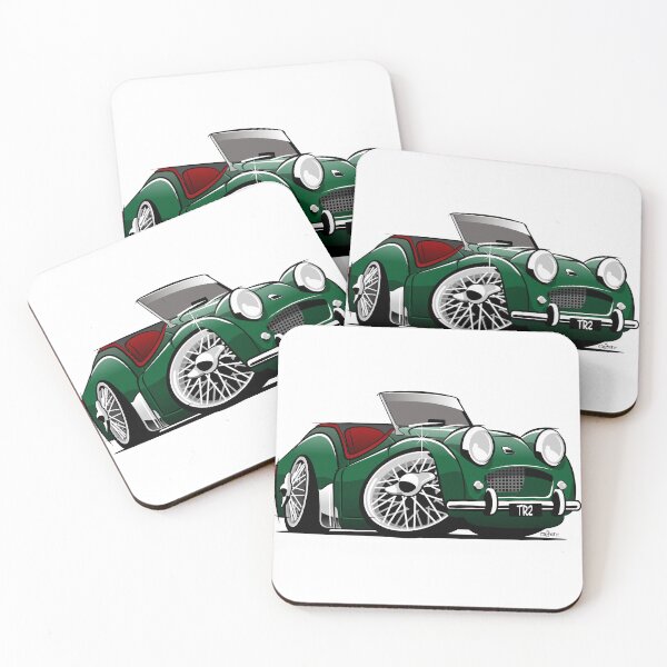 Item preview, Triumph TR2 caricature green designed and sold by car2oonz.