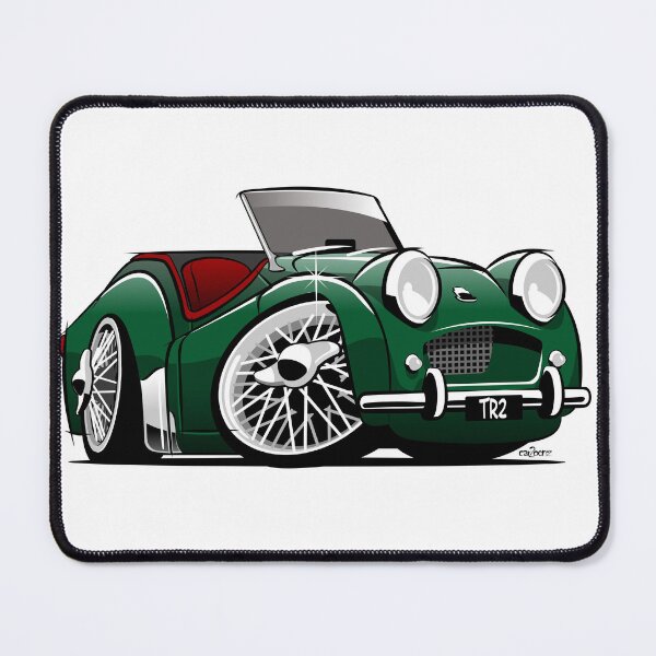 Item preview, Triumph TR2 caricature green designed and sold by car2oonz.