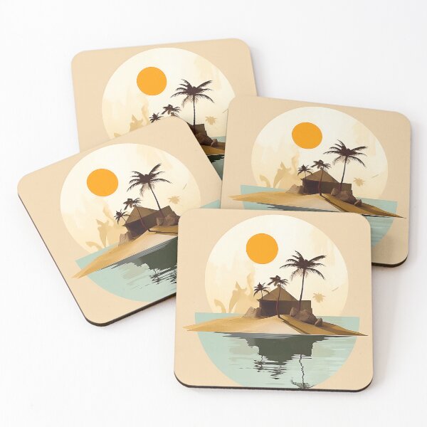Item preview, Boho Art Of House On Tropical Jungle Island designed and sold by Bomba Visual.