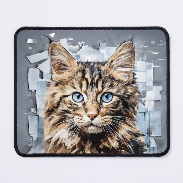Item preview, The cat with blue eyes on the wall designed and sold by MagicColorPrint.