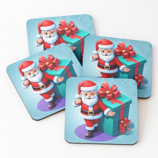 Artikelvorschau, Der Weihnachtsmann trägt eine Geschenkbox mit Schleife entworfen und verkauft von JaroDesign2023.