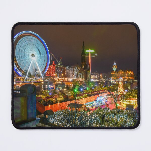 Item preview, Princes Street, Edinburgh at night designed and sold by RezieMart.
