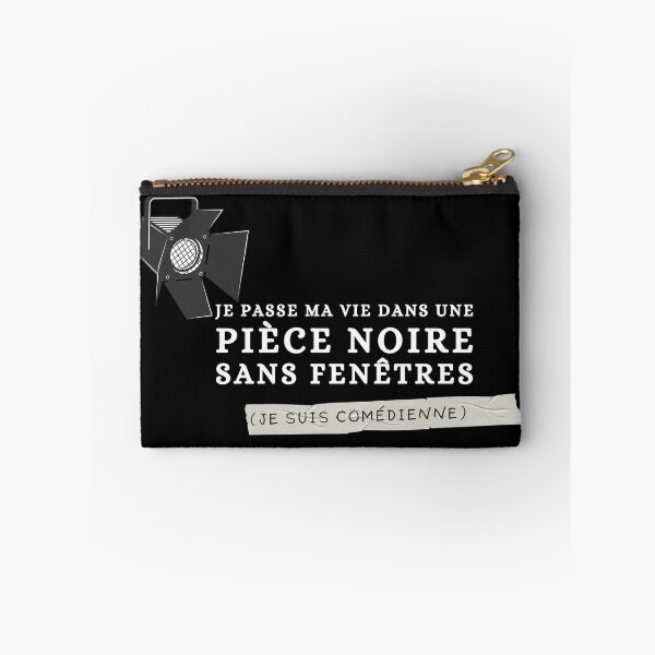 Aperçu de l'œuvre "Je passe ma vie dans une pièce noire sans fenêtres (je suis comédienne)" Répétition de théâtre Blague d'acteur créée et vendue par Damoiseau.