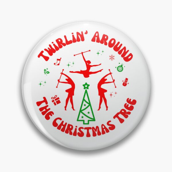 Item preview, Christmas Baton Twirling Design - Twirling the Christmas Tree designed and sold by Peppermintmama.