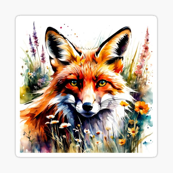 Item preview, Watercolor fox 1 designed and sold by RiverAquarius.