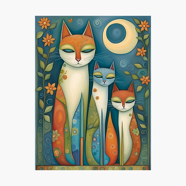 Aperçu de l'œuvre Maman et fils Moonflower créée et vendue par Meowgical Whimspirations.