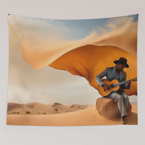 Item preview, Guitarist Amidst the Sandstorm designed and sold by PanoramaPrints.