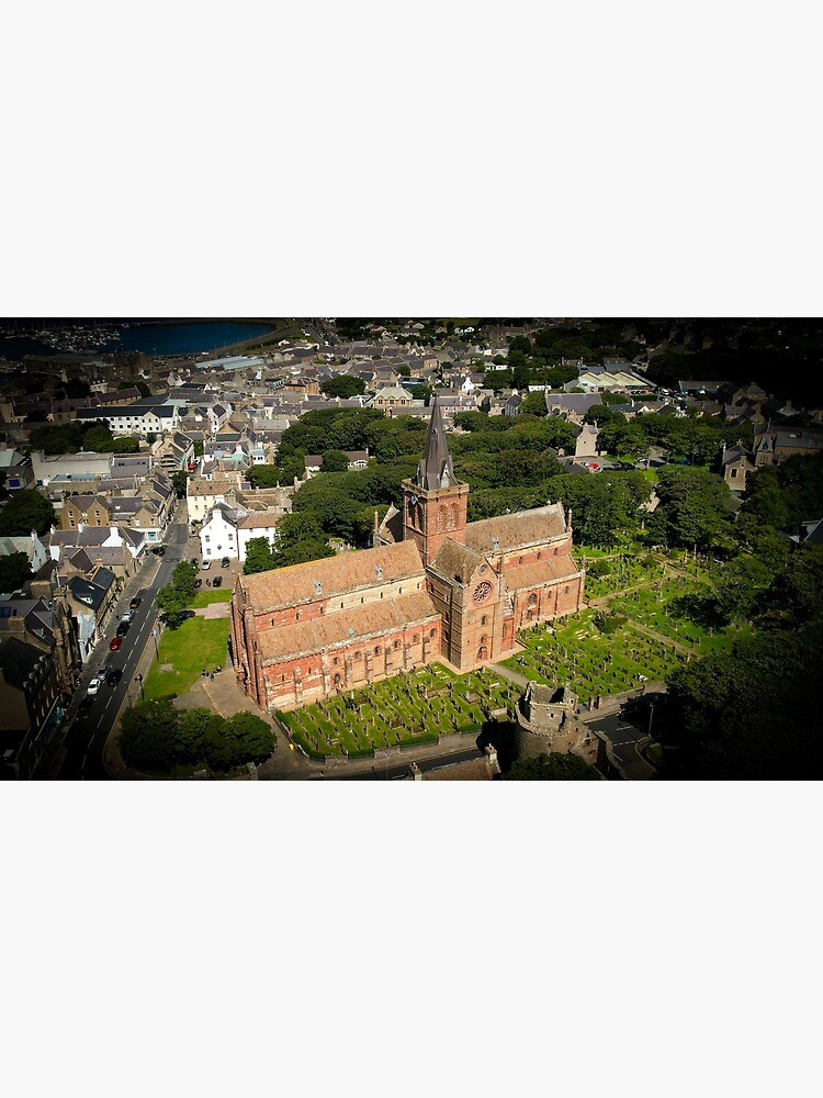 Thumbnail 3 of 3, Poster, St Magnus Cathedral designed and sold by OrkneyByDrone.
