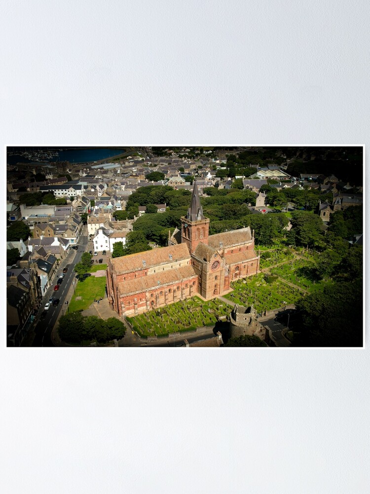 Thumbnail 2 of 3, Poster, St Magnus Cathedral designed and sold by OrkneyByDrone.