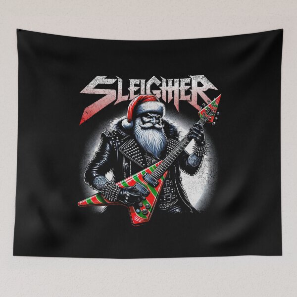 Item preview, sleigher santa heavy metal christmas designed and sold by LUIS PIPPI.
