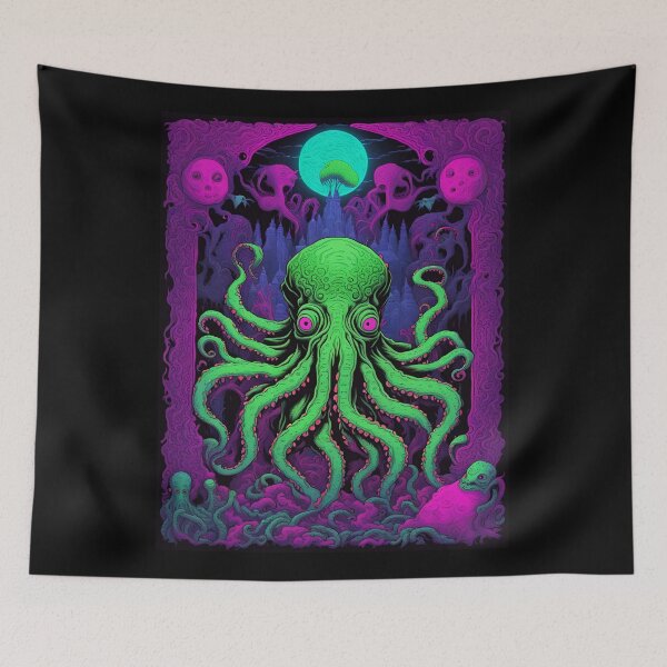 Item preview, Lovecraftian Horror Psychedelic Black Light Art designed and sold by Gogmagosh.