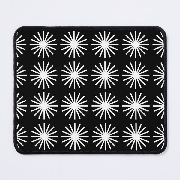 Item preview, Mid Century Modern Sunburst Pattern in Black and White designed and sold by tonymagnerart.