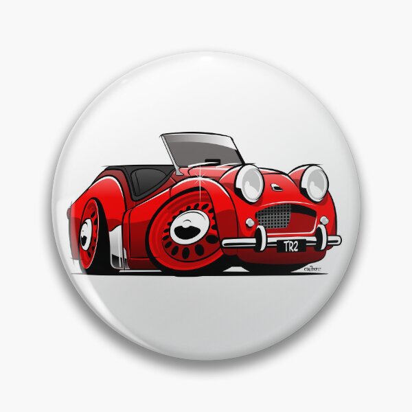 Item preview, Triumph TR2 caricature red designed and sold by car2oonz.