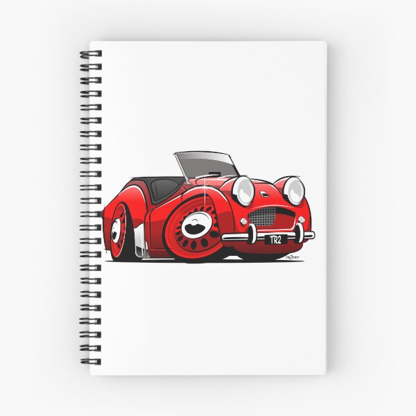 Item preview, Triumph TR2 caricature red designed and sold by car2oonz.