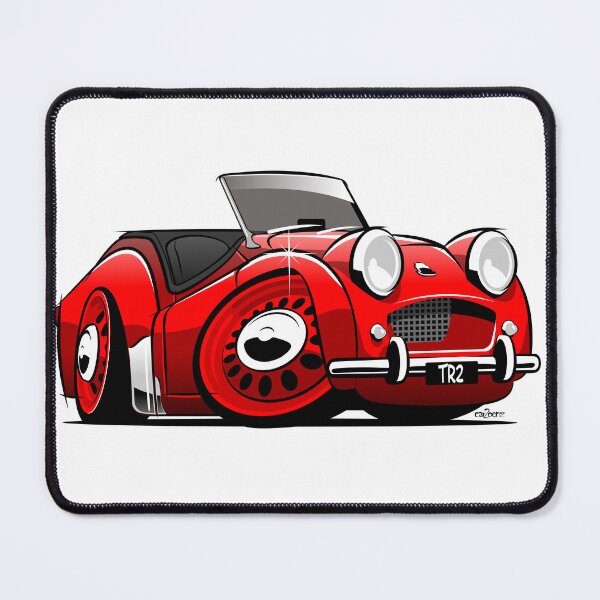 Item preview, Triumph TR2 caricature red designed and sold by car2oonz.