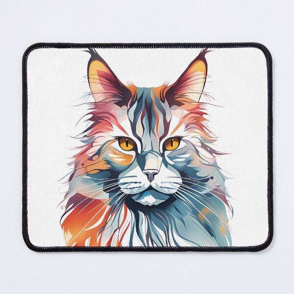 Item preview, Maine Coon cat watercolour style designed and sold by studiohorizon.