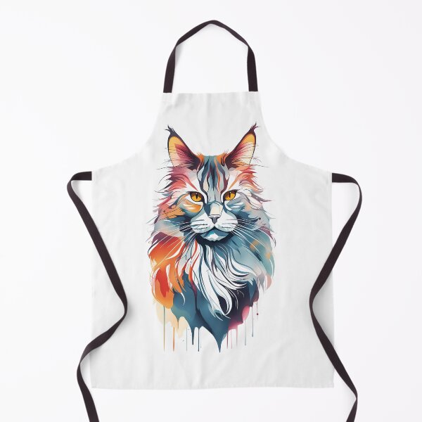 Item preview, Maine Coon cat watercolour style designed and sold by studiohorizon.