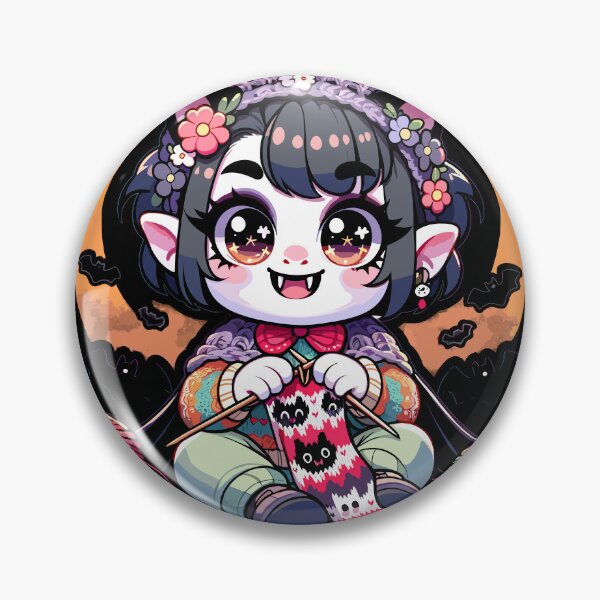 Item preview, Cute Vampire Knitting: cartoon Whimsy design designed and sold by ElLocoMus.