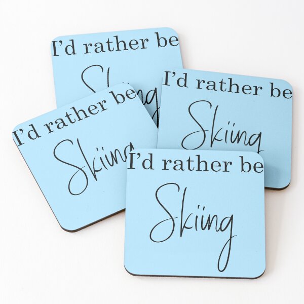 Item preview, I'd Rather be Skiing Text Typography designed and sold by meganohm.