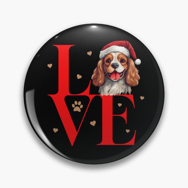 Item preview, Cavalier King Charles Spaniel Dog Love Santa Christmas designed and sold by Museful-Apparel.