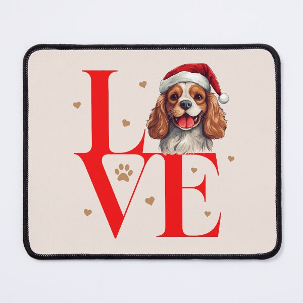 Item preview, Cavalier King Charles Spaniel Dog Love Santa Christmas designed and sold by Museful-Apparel.