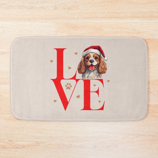 Item preview, Cavalier King Charles Spaniel Dog Love Santa Christmas designed and sold by Museful-Apparel.