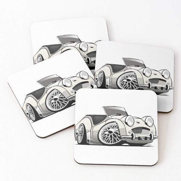 Item preview, Triumph TR2 caricature old English white designed and sold by car2oonz.