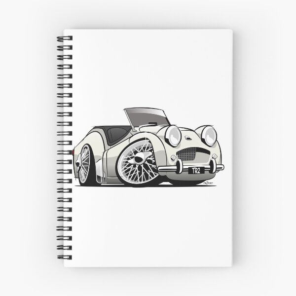 Item preview, Triumph TR2 caricature old English white designed and sold by car2oonz.