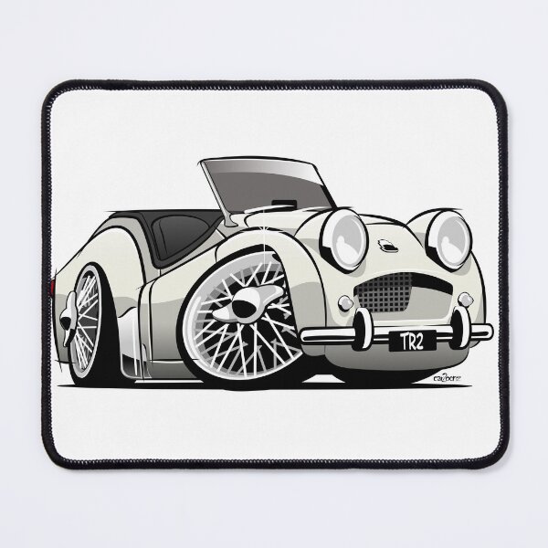 Item preview, Triumph TR2 caricature old English white designed and sold by car2oonz.